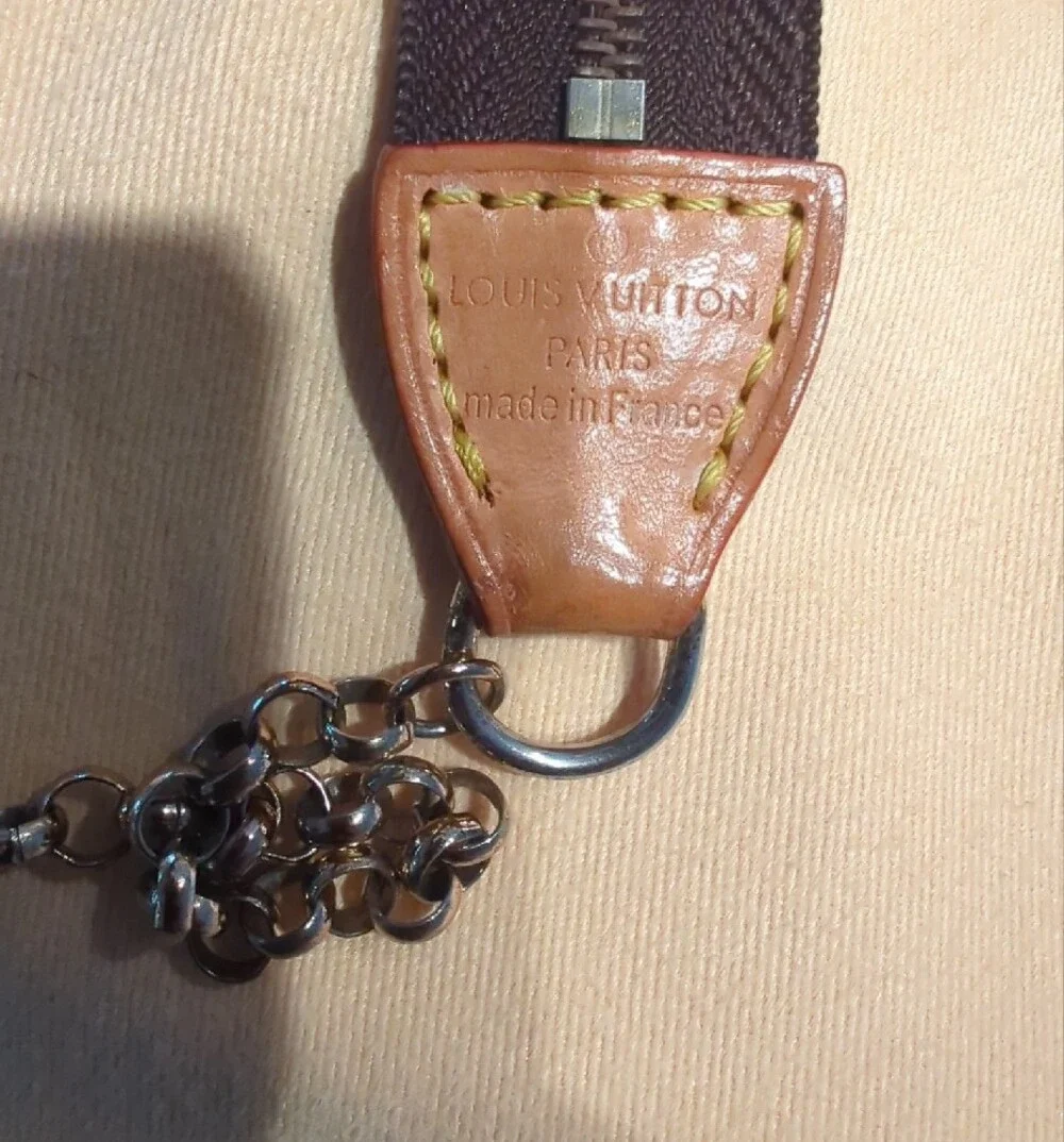 Authentic Louis Vuitton Monogram Eva Clutch Canvas Brown & Tan Chain Crossbody